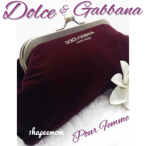 Dolce & Gabbana Handbags - Dolce & Gabbana Velvet Clutch Mini Bag Authentic